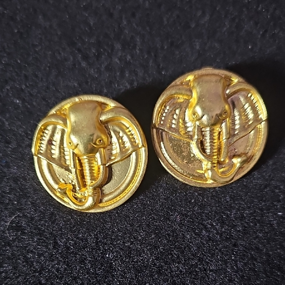 Sassy Jones Gold Elephant Earrings